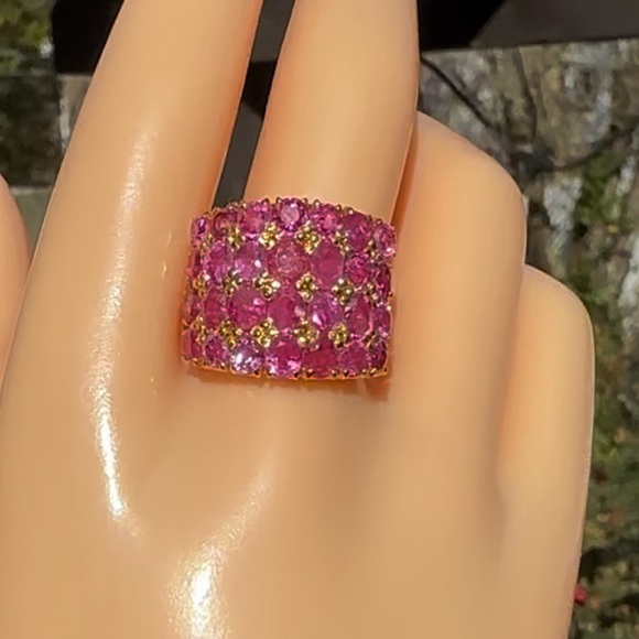 Natural Burmese Ruby Ring in 18 k solid gold with lab certificate US8.8 - Picture 8 of 11